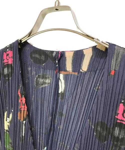 PLEATS PLEASE（プリーツプリーズ）PLEATS PLEASE (プリーツプリーズ) ロングプリーツカーディガン ネイビー サイズ:2の古着・服飾アイテム