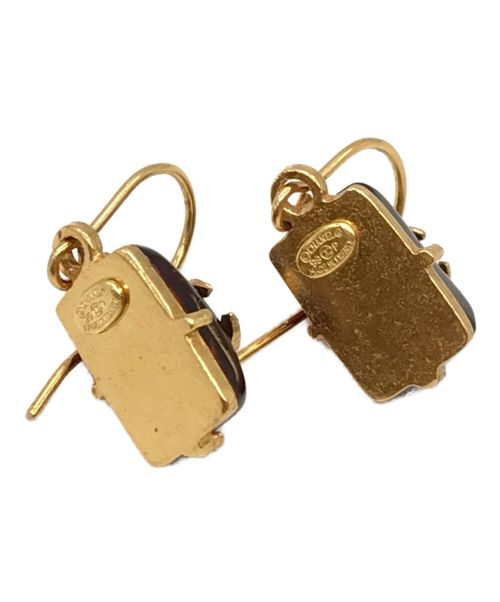 CHANEL（シャネル）CHANEL (シャネル) ココマークグリポアピアス ゴールド×レッド サイズ:-の古着・服飾アイテム