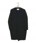 ENFOLDエンフォルド）の古着「ウールリバーノーカラーコート」｜ネイビー