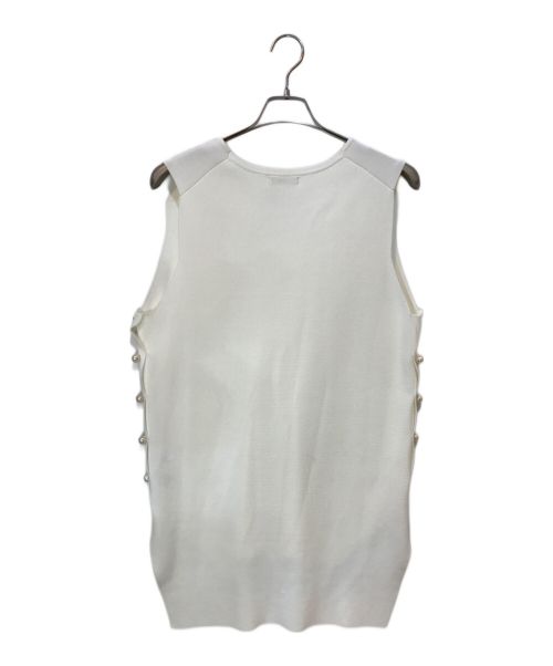 Aveniretoile（アベニールエトワール）Aveniretoile (アベニールエトワール) サイドパールニットベスト ホワイト サイズ:36の古着・服飾アイテム