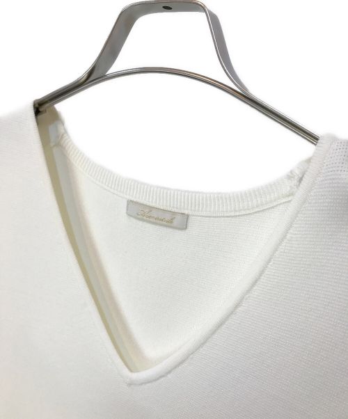 Aveniretoile（アベニールエトワール）Aveniretoile (アベニールエトワール) サイドパールニットベスト ホワイト サイズ:36の古着・服飾アイテム