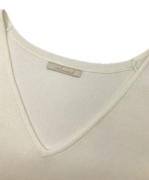 Aveniretoile（アベニールエトワール）Aveniretoile (アベニールエトワール) サイドパールニットベスト ホワイト サイズ:36の古着・服飾アイテム