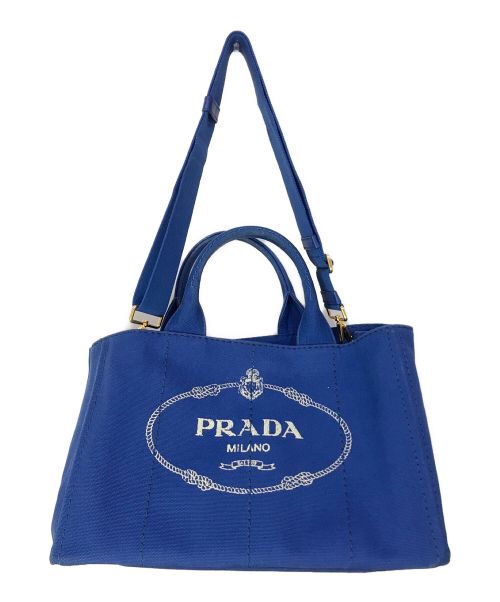 PRADA（プラダ）PRADA (プラダ) カナパ トートバッグ ブルー サイズ:-の古着・服飾アイテム