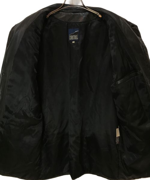 ROBERT COMSTOCK（ロバートコムストック）ROBERT COMSTOCK (ロバートコムストック) レザーフライトジャケット ブラック サイズ:Sの古着・服飾アイテム