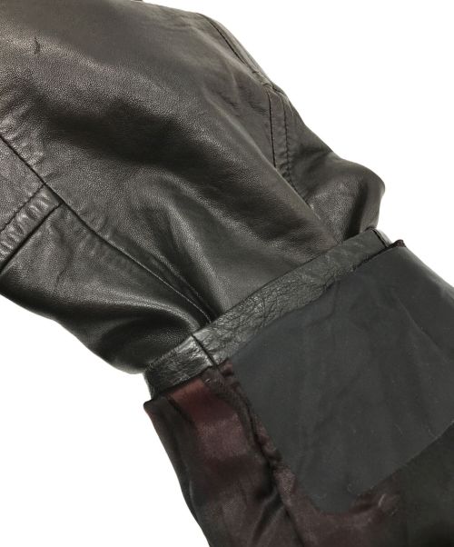 ROBERT COMSTOCK（ロバートコムストック）ROBERT COMSTOCK (ロバートコムストック) レザーフライトジャケット ブラック サイズ:Sの古着・服飾アイテム