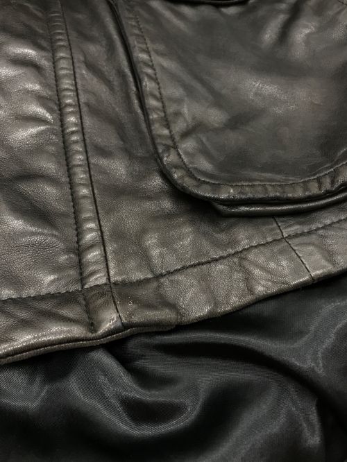 ROBERT COMSTOCK（ロバートコムストック）ROBERT COMSTOCK (ロバートコムストック) レザーフライトジャケット ブラック サイズ:Sの古着・服飾アイテム