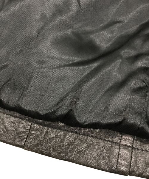 ROBERT COMSTOCK（ロバートコムストック）ROBERT COMSTOCK (ロバートコムストック) レザーフライトジャケット ブラック サイズ:Sの古着・服飾アイテム