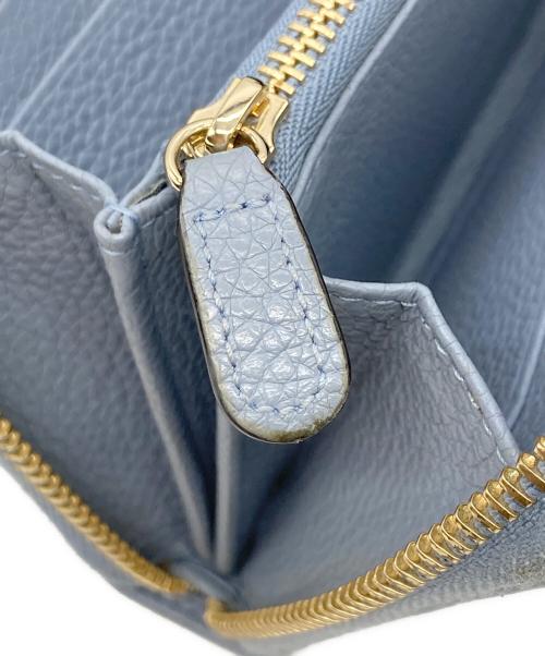 Salvatore Ferragamo（サルヴァトーレ フェラガモ）Salvatore Ferragamo (サルヴァトーレ フェラガモ) ガンチーニラウンドファスナーウォレット ブルー サイズ:-の古着・服飾アイテム