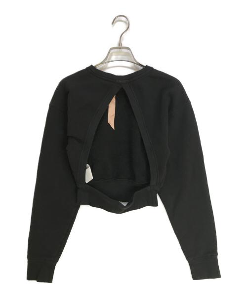 N°21（ヌメロヴェントゥーノ）N°21 (ヌメロヴェントゥーノ) バックオープンスウェット ブラック サイズ:38の古着・服飾アイテム