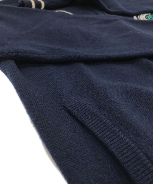 PEARLY GATES（パーリーゲイツ）PEARLY GATES (パーリーゲイツ) ウールカシミヤジップアップニット ネイビー サイズ:4の古着・服飾アイテム