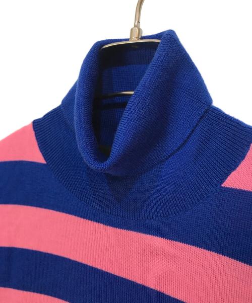 DSQUARED2（ディースクエアード）DSQUARED2 (ディースクエアード) ボーダータートルネックセーター ピンク サイズ:Sの古着・服飾アイテム