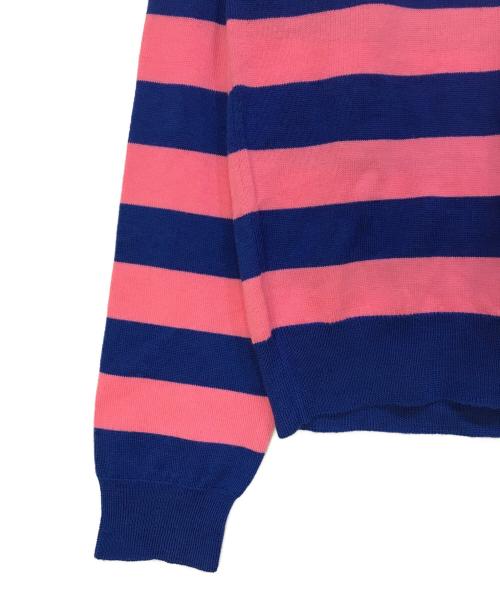 DSQUARED2（ディースクエアード）DSQUARED2 (ディースクエアード) ボーダータートルネックセーター ピンク サイズ:Sの古着・服飾アイテム