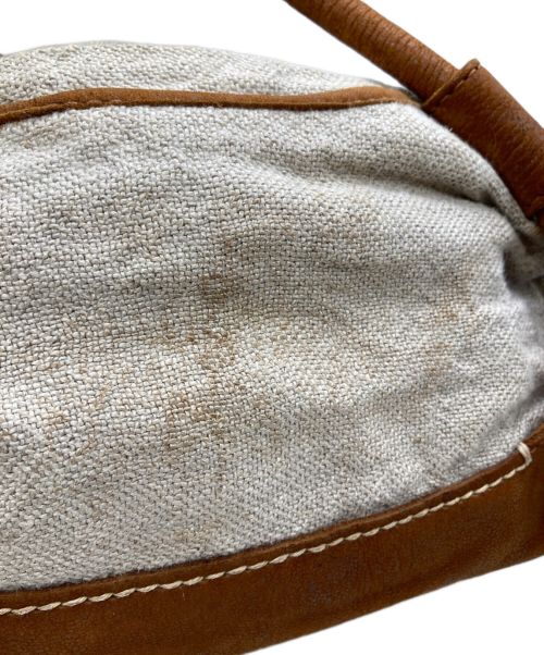 genten（ゲンテン）genten (ゲンテン) レザーキャンパストートバッグ ブラウンの古着・服飾アイテム