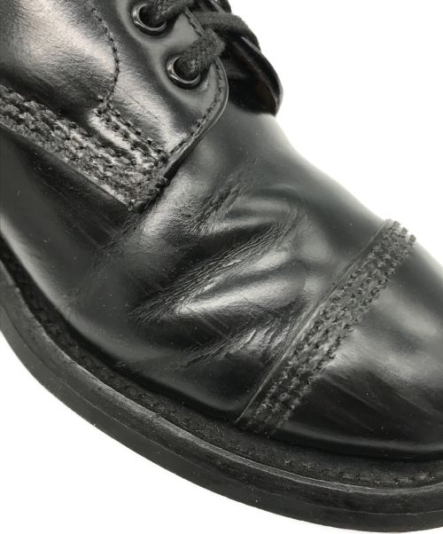 SANDERS（サンダース）SANDERS (サンダース) ポリッシュドレザーミリタリーダービーシューズ ブラック サイズ:4の古着・服飾アイテム