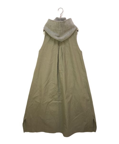 Y's（ワイズ）Y's (ワイズ) Cotton Switching Sleeveless Flare Dress ベージュ サイズ:2の古着・服飾アイテム