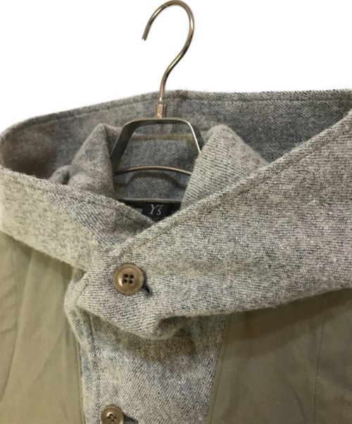 Y's（ワイズ）Y's (ワイズ) Cotton Switching Sleeveless Flare Dress ベージュ サイズ:2の古着・服飾アイテム