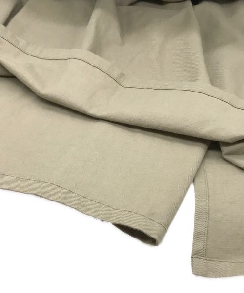 Y's（ワイズ）Y's (ワイズ) Cotton Switching Sleeveless Flare Dress ベージュ サイズ:2の古着・服飾アイテム