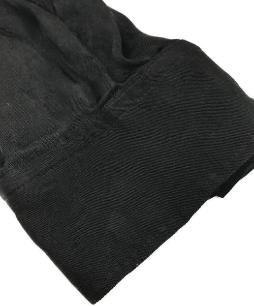 Y's（ワイズ）Y's (ワイズ) レーヨンサテン アーガイル 刺繍 フライ ブラウス ブラック サイズ:2の古着・服飾アイテム