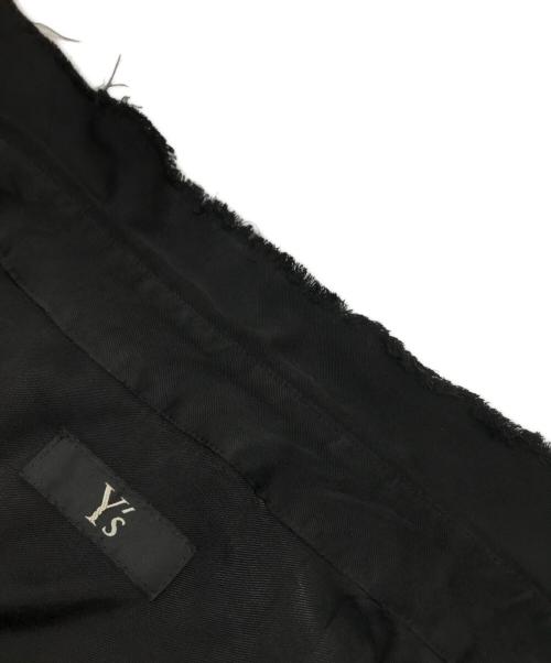 Y's（ワイズ）Y's (ワイズ) レーヨンサテン アーガイル 刺繍 フライ ブラウス ブラック サイズ:2の古着・服飾アイテム