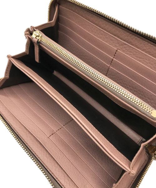 GUCCI（グッチ）GUCCI (グッチ) インターロッキング ソーホー ラウンド 長財布 ピンク サイズ:-の古着・服飾アイテム