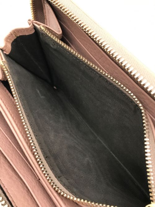 GUCCI（グッチ）GUCCI (グッチ) インターロッキング ソーホー ラウンド 長財布 ピンク サイズ:-の古着・服飾アイテム