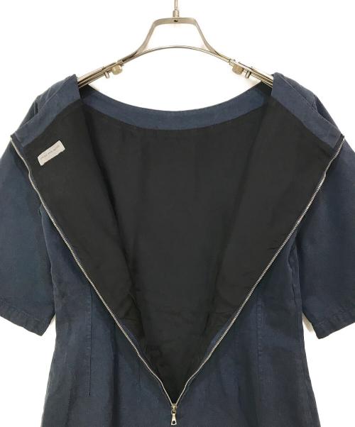 DRIES VAN NOTEN（ドリスヴァンノッテン）DRIES VAN NOTEN (ドリスヴァンノッテン) ブラウスワンピース ネイビー サイズ:36の古着・服飾アイテム