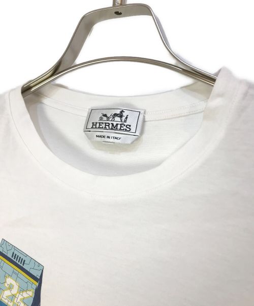 HERMES（エルメス）HERMES (エルメス) オデッセイ クルーネックTシャツ ホワイト サイズ:Lの古着・服飾アイテム