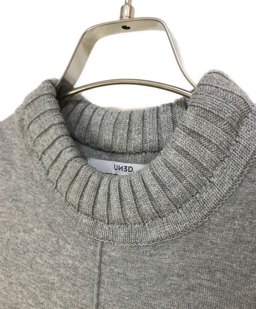 UN3D.（アンスリード）UN3D. (アンスリード) アームウォーマーニットワンピース グレー サイズ:36の古着・服飾アイテム