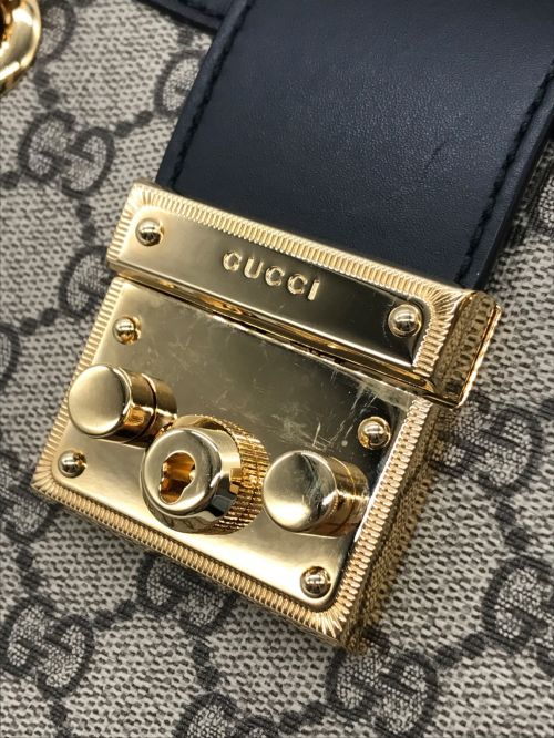 GUCCI（グッチ）GUCCI (グッチ) GGスモール チェーンショルダーバッグ ブラウン サイズ:-の古着・服飾アイテム