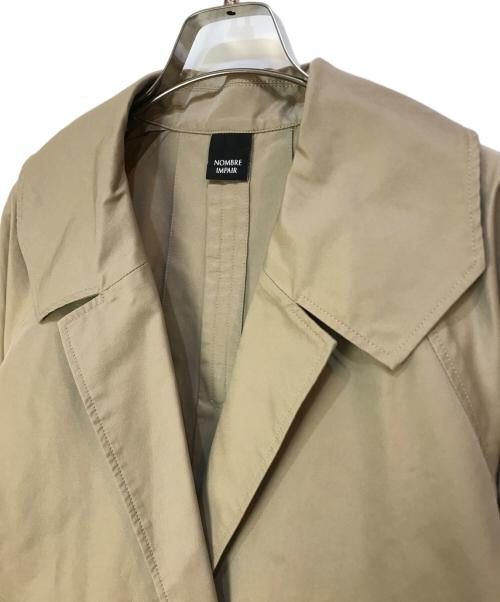 NOMBRE IMPAIR（ノンブルアンペール）NOMBRE IMPAIR (ノンブルアンペール) 撥水シャンブレーツイル ミドル丈コート ブラウン サイズ:Fの古着・服飾アイテム