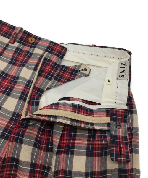 BERNARD ZINS（ベルナール ザンス）BERNARD ZINS (ベルナールザンス) ALBERT トラウザーパンツ レッド×ブルー サイズ:30の古着・服飾アイテム