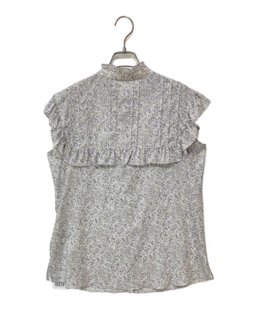 JUSGLITTY（ジャスグリッティー）JUSGLITTY (ジャスグリッティー) 小花フリルブラウス グリーン サイズ:2の古着・服飾アイテム