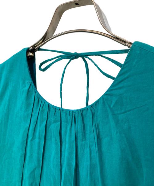 THREE DOTS（スリードッツ）THREE DOTS (スリードッツ) Cotton loan flair dress グリーン サイズ:XSの古着・服飾アイテム