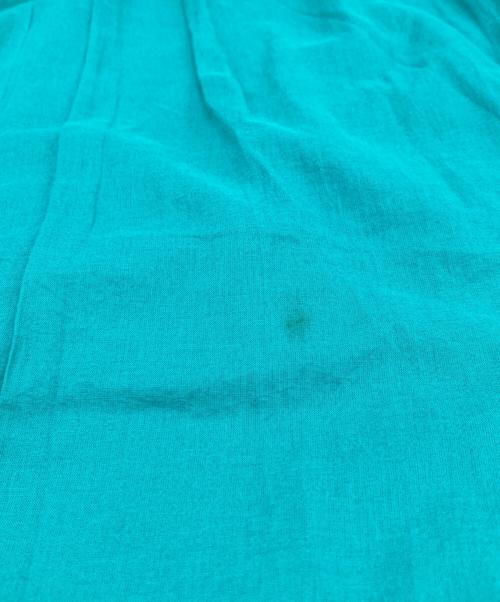 THREE DOTS（スリードッツ）THREE DOTS (スリードッツ) Cotton loan flair dress グリーン サイズ:XSの古着・服飾アイテム