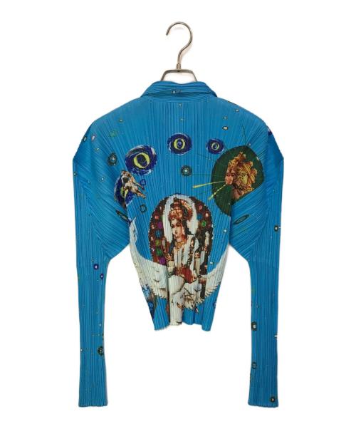 PLEATS PLEASE（プリーツプリーズ）PLEATS PLEASE (プリーツプリーズ) プリーツシャツ ブルー サイズ:3の古着・服飾アイテム