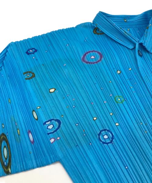 PLEATS PLEASE（プリーツプリーズ）PLEATS PLEASE (プリーツプリーズ) プリーツシャツ ブルー サイズ:3の古着・服飾アイテム