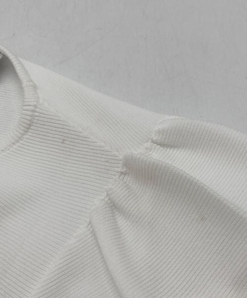 UNITED ARROWS（ユナイテッドアローズ）UNITED ARROWS (ユナイテッドアローズ) パフスリーブ ガーター ニット ホワイト サイズ:-の古着・服飾アイテム