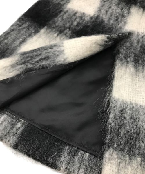 Maison Margiela（メゾンマルジェラ）Maison Margiela (メゾンマルジェラ) モヘアチェック柄スカート グレー サイズ:36の古着・服飾アイテム