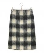Maison Margielaメゾンマルジェラ）の古着「モヘアチェック柄スカート」｜グレー