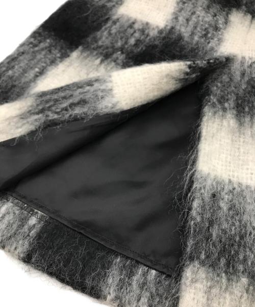 Maison Margiela（メゾンマルジェラ）Maison Margiela (メゾンマルジェラ) モヘアチェック柄スカート グレー サイズ:36の古着・服飾アイテム