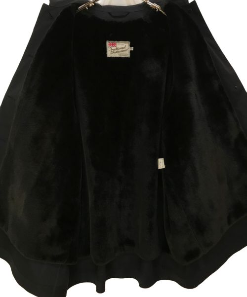 Traditional Weatherwear（トラディショナルウェザーウェア）Traditional Weatherwear (トラディショナルウェザーウェア) マールトン ファーライナー付き ステンカラー コート ブラック サイズ:34の古着・服飾アイテム