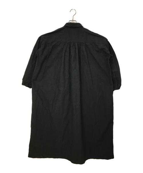 nest Robe（ネストローブ）nest Robe (ネストローブ) コットンラミー ミトンポケットロングワンピース ブラック サイズ:Fの古着・服飾アイテム