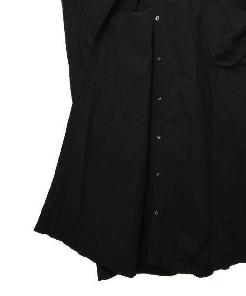 nest Robe（ネストローブ）nest Robe (ネストローブ) コットンラミー ミトンポケットロングワンピース ブラック サイズ:Fの古着・服飾アイテム