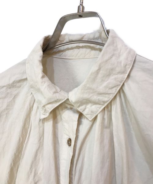 nest Robe（ネストローブ）nest Robe (ネストローブ) コットンラミー ミトンポケットロングワンピース ホワイト サイズ:Fの古着・服飾アイテム