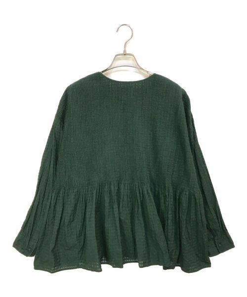 maison de soil（メゾンドソイル）maison de soil (メゾンドソイル) 長袖コットンブラウス グリーン サイズ:1の古着・服飾アイテム