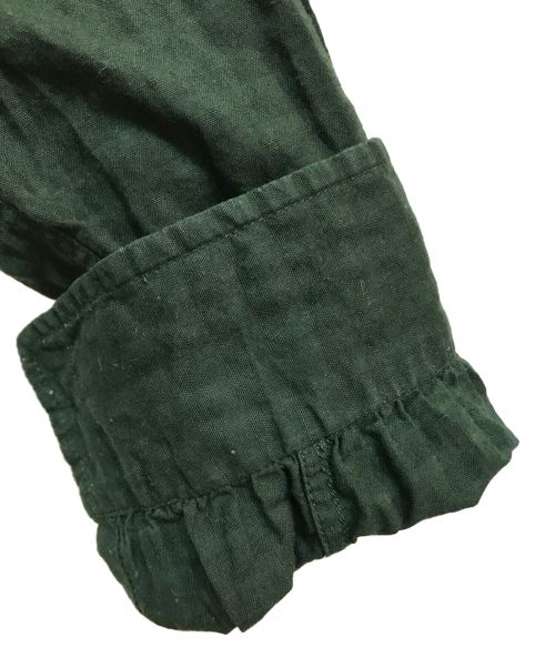 maison de soil（メゾンドソイル）maison de soil (メゾンドソイル) 長袖コットンブラウス グリーン サイズ:1の古着・服飾アイテム