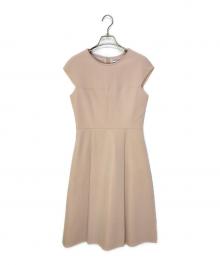 FOXEY NEWYORK（フォクシーニューヨーク）の古着「マットストレッチグログラン ワンピース」｜ベージュ