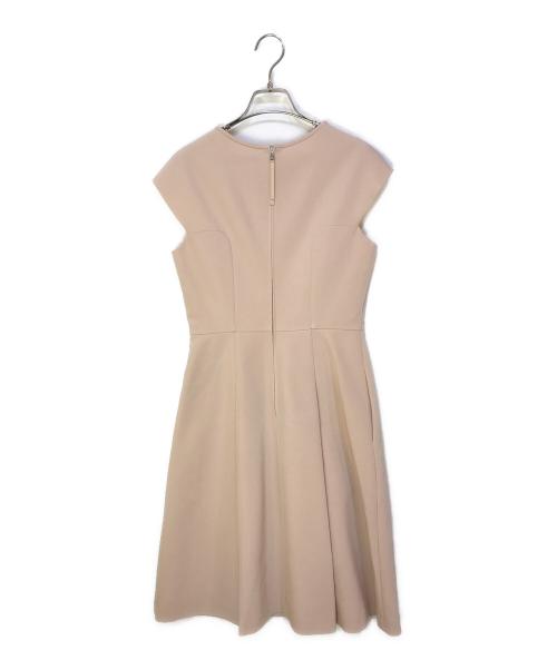 FOXEY NEWYORK（フォクシーニューヨーク）FOXEY NEWYORK (フォクシーニューヨーク) マットストレッチグログラン ワンピース ベージュ サイズ:38の古着・服飾アイテム