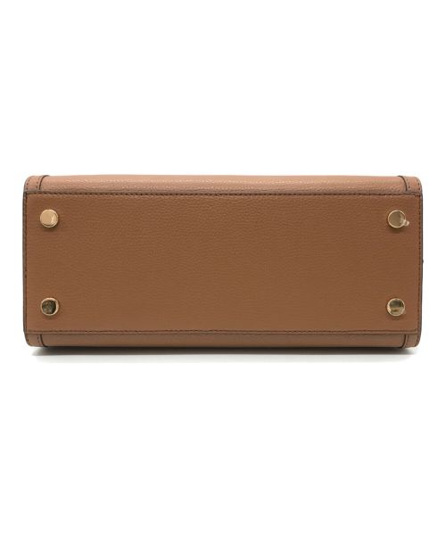 MICHAEL KORS（マイケル・コース）MICHAEL KORS (マイケルコース) シャンタル サッチェル ミディアム 2WAY ショルダーハンドバッグ ブラウン サイズ:-の古着・服飾アイテム