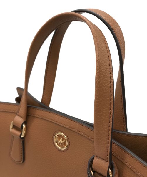MICHAEL KORS（マイケル・コース）MICHAEL KORS (マイケルコース) シャンタル サッチェル ミディアム 2WAY ショルダーハンドバッグ ブラウン サイズ:-の古着・服飾アイテム